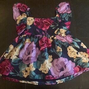 Janie and Jack Purple and Pink Floral Blouse